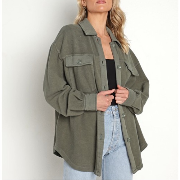 Z Supply Austen Washed Shacket Dusty Olive Sz XL - Picture 1 of 11